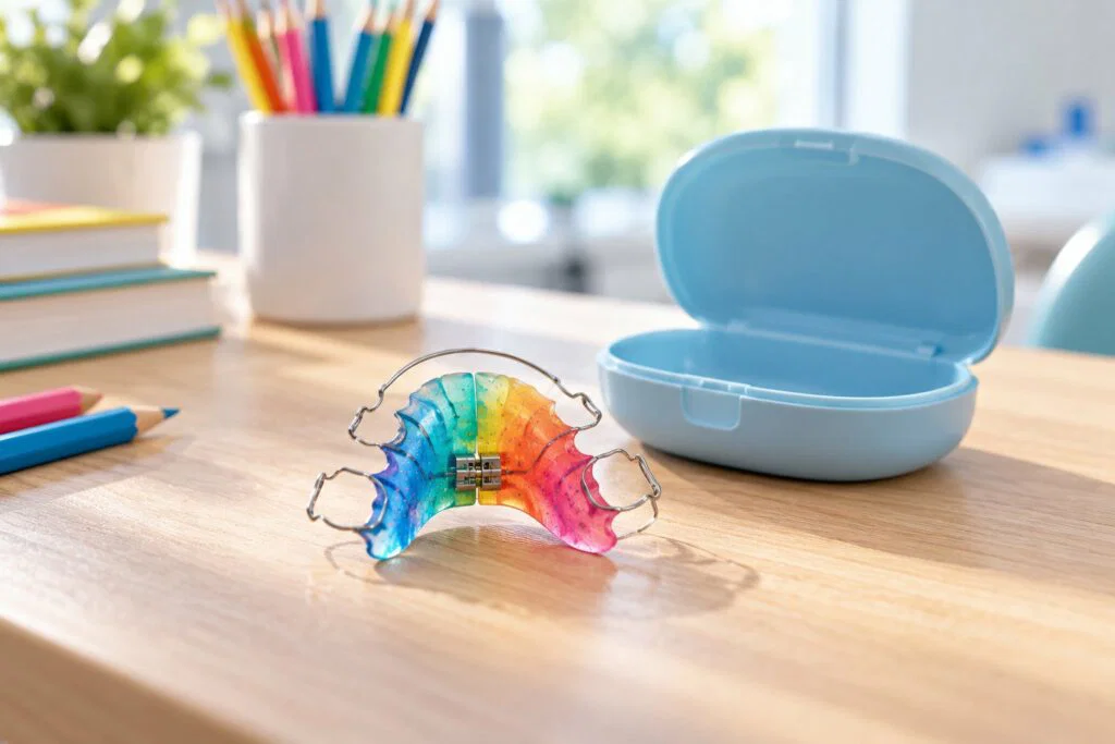 A child's removable orthodontic plate