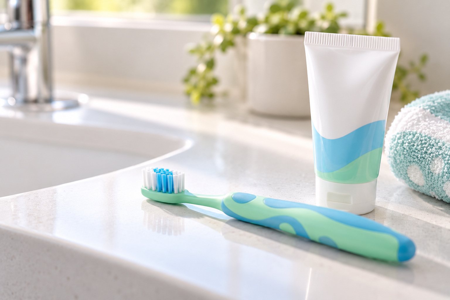 Children’s toothbrush and toothpaste
