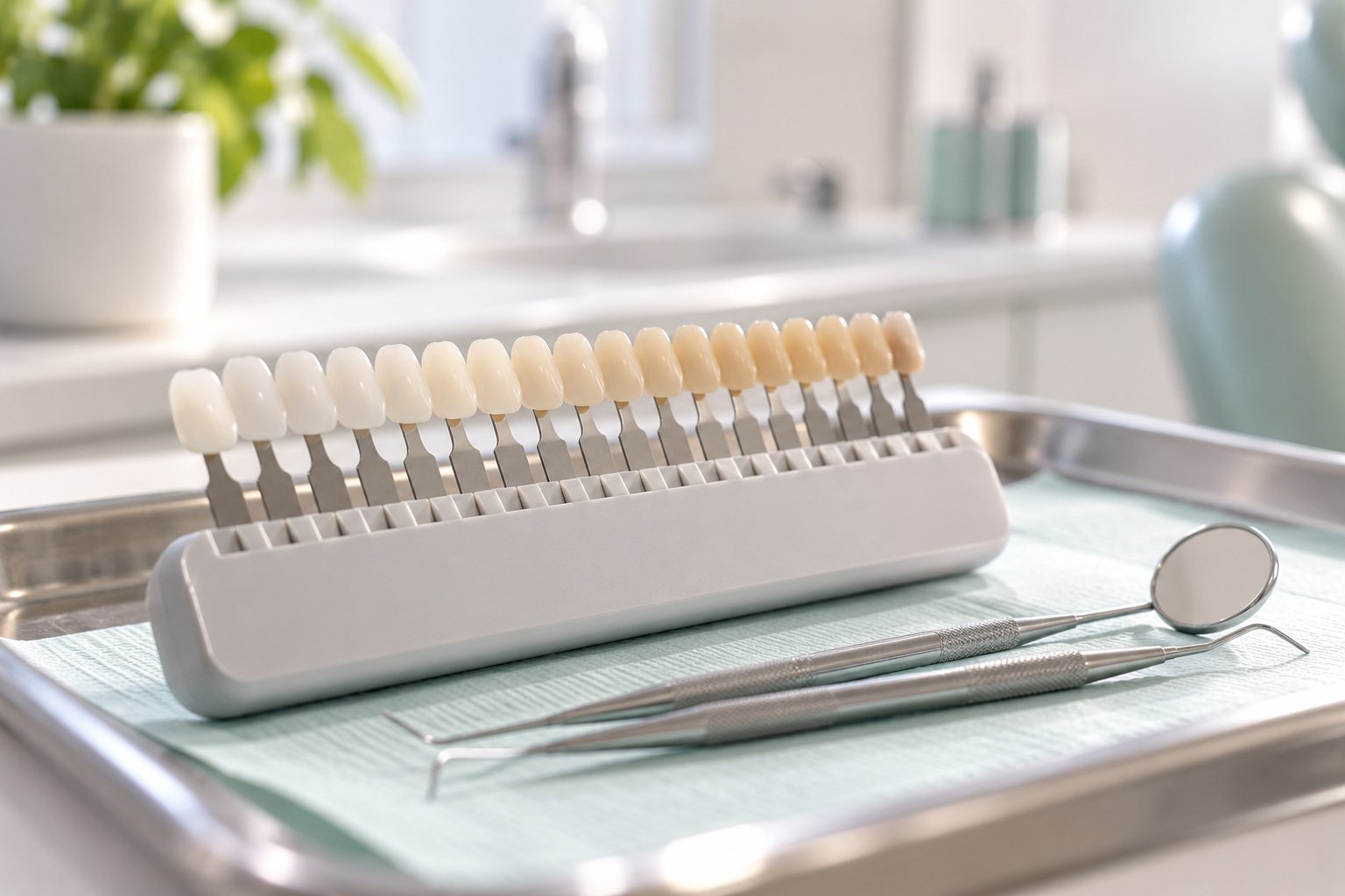 Dental shade guide used to compare tooth colour