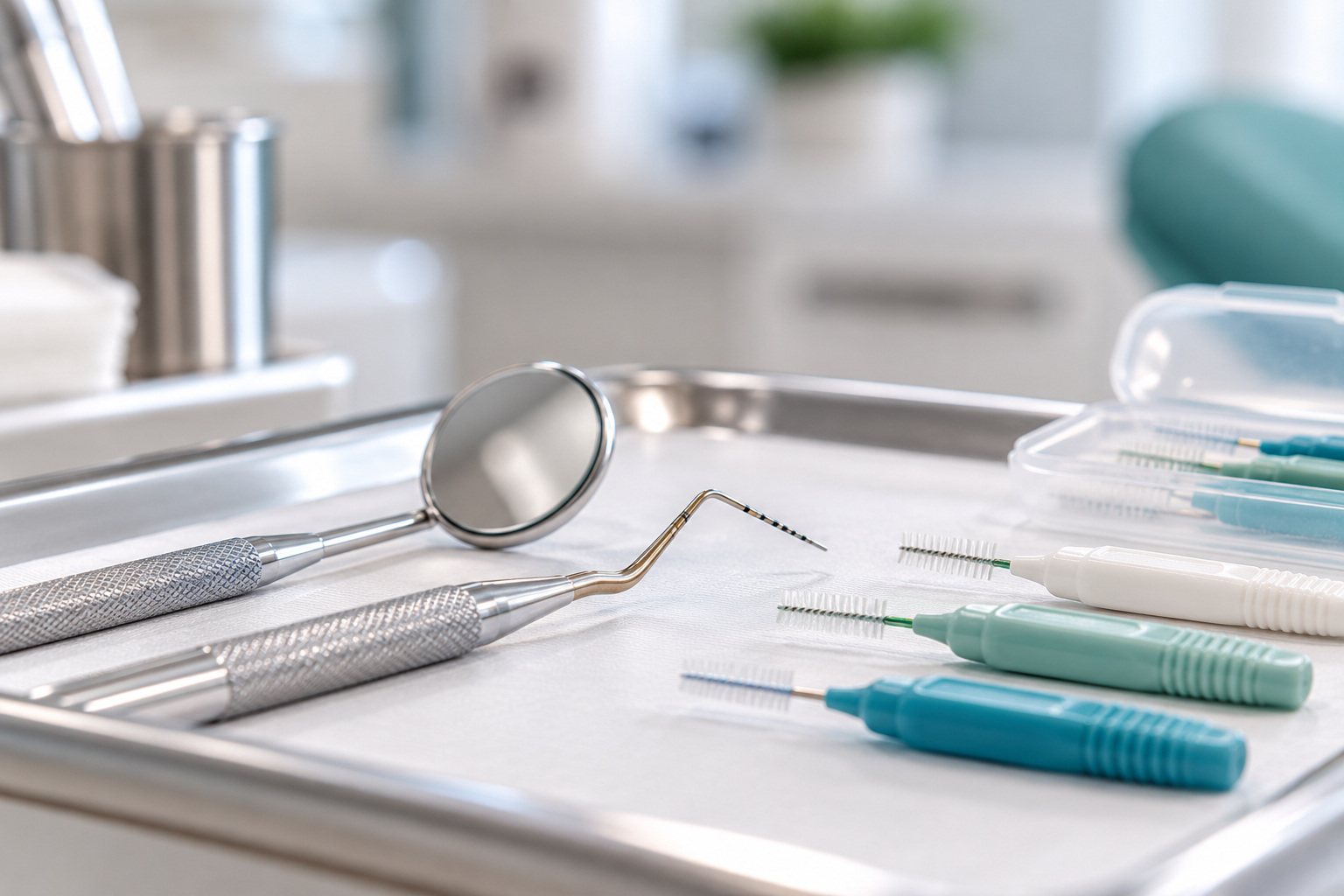 Periodontal probe and interdental brushes