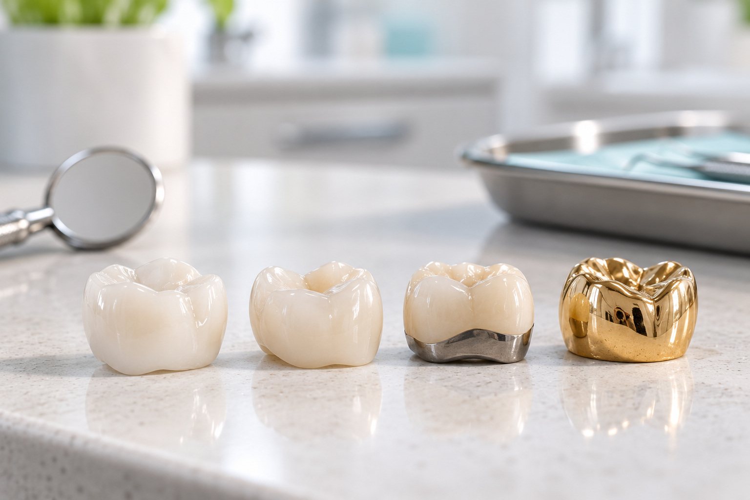 Different types of dental crowns